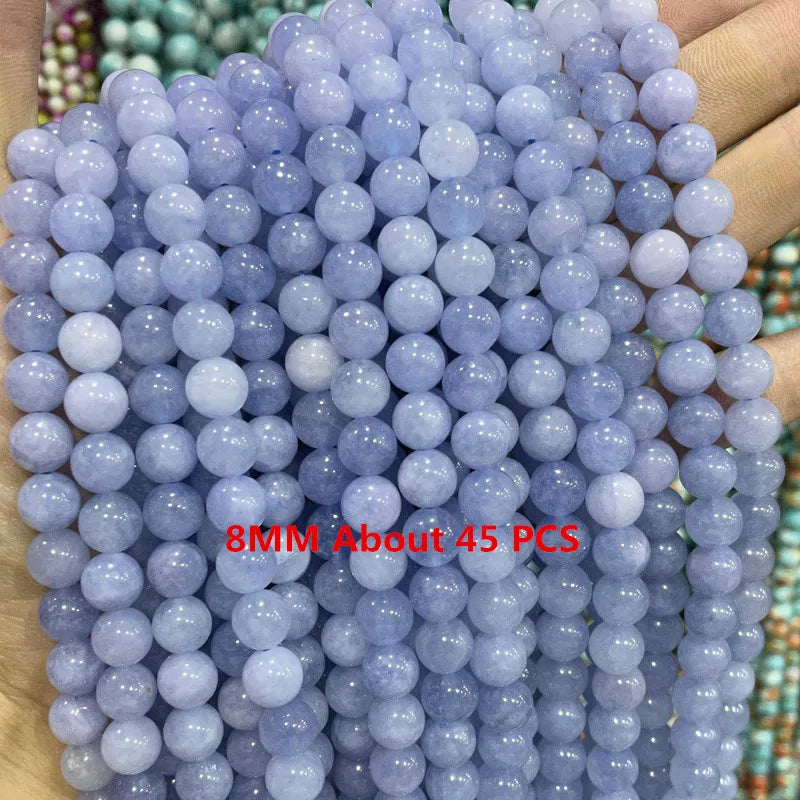 Natural Stone Blue Aquamarine Faceted Rondelle Square Irregular Round Space Beads For Jewelry Making Diy Bracelet Necklace