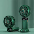 Handheld Fan Portable Rechargeable 5 Speed LED Digital Display 90° Adjustable USB Personal Fan with Aromatherapy for Home Office