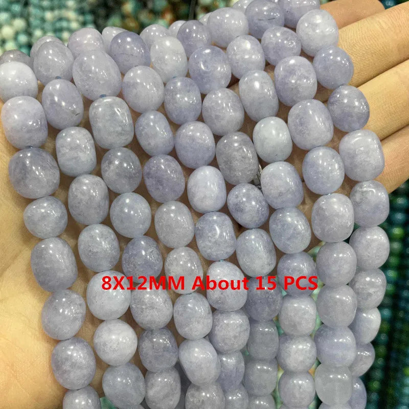 Natural Stone Blue Aquamarine Faceted Rondelle Square Irregular Round Space Beads For Jewelry Making Diy Bracelet Necklace