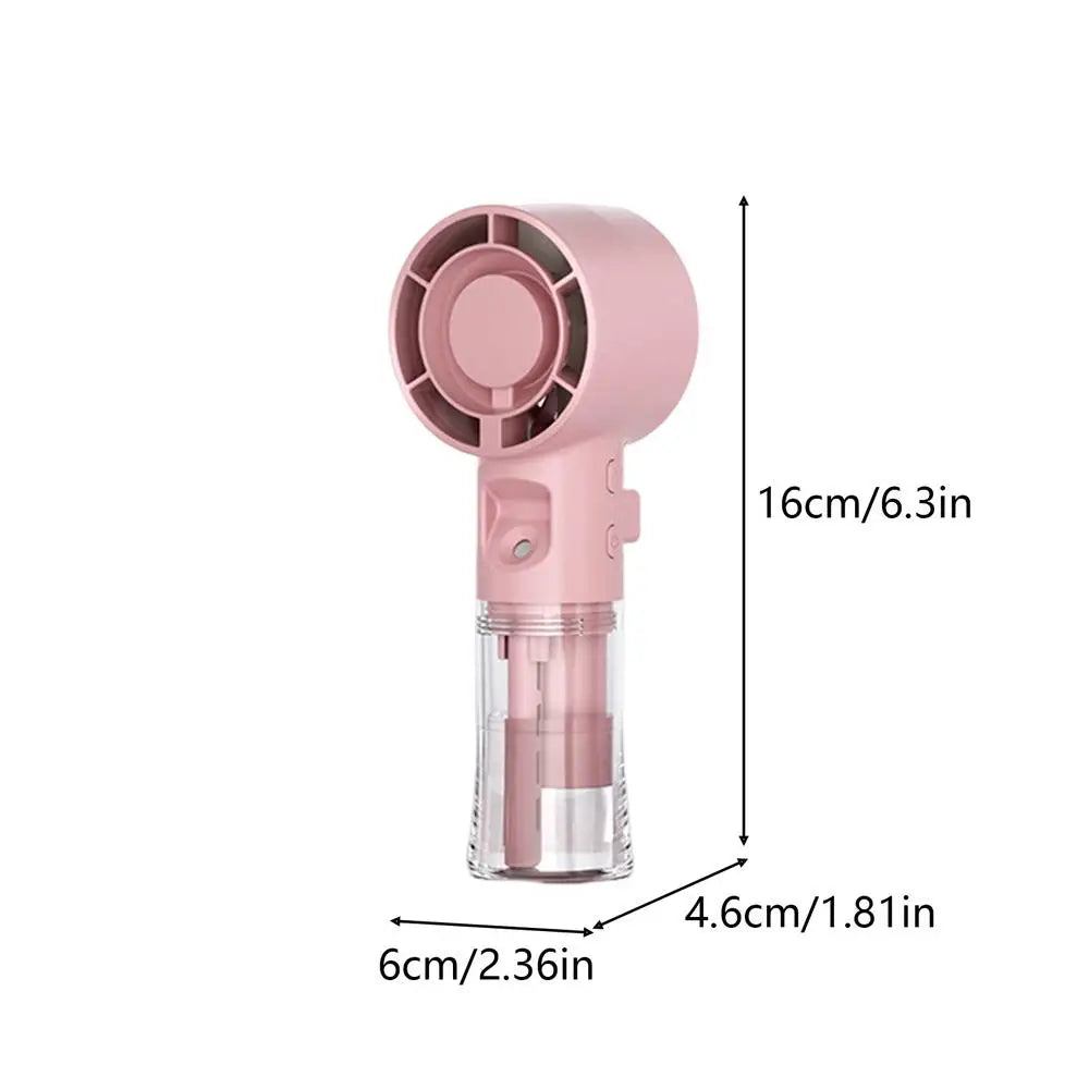 Handheld misting fan USB Rechargeable Powerful Cooling Tool Fan  Portable Water Mist Fan Personal Hand Held Small Fan