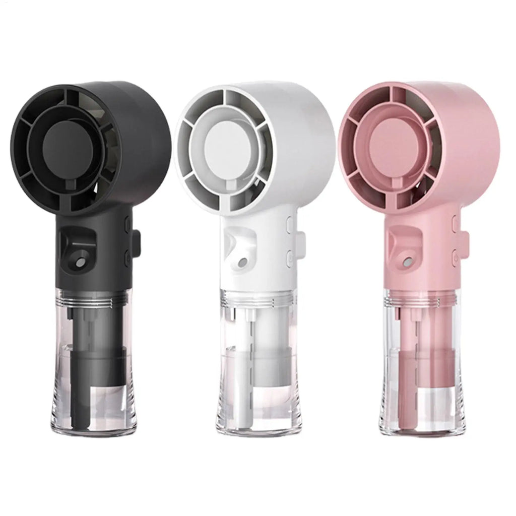 Handheld misting fan USB Rechargeable Powerful Cooling Tool Fan  Portable Water Mist Fan Personal Hand Held Small Fan