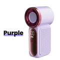 Handheld Mini Fan Type C Charging Digital Display Portable Folding Desktop Option AI Chip 5-Speed Adjustment Fan for Home Office