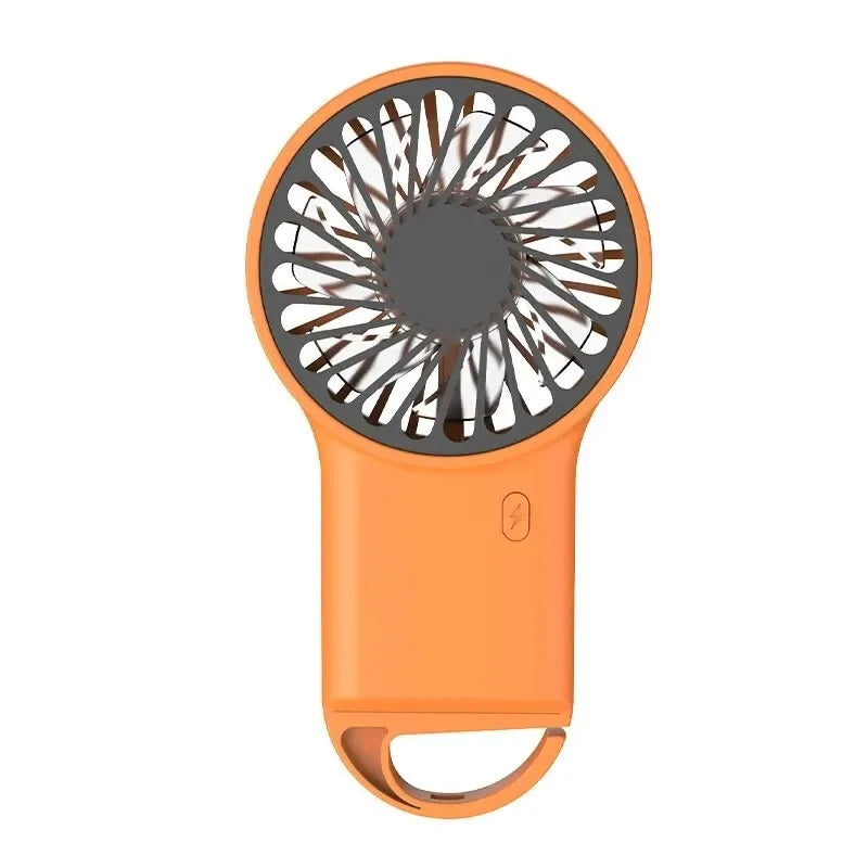 New Mini Handheld Fan Portable Hanging Hook USB Rechargeable Long Lasting Desktop Small Fan for Outdoor Mountaineering