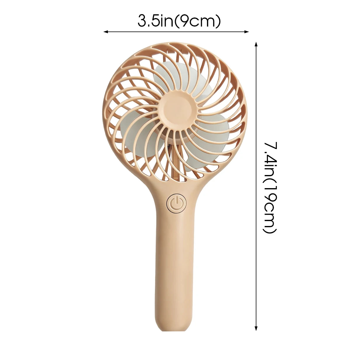 Handheld Fan Portable Fan Unisex USB-Rechargeable 1200mAh Mini Fan 3-Speed Settings Ideal for Home Office Outdoor and Travel