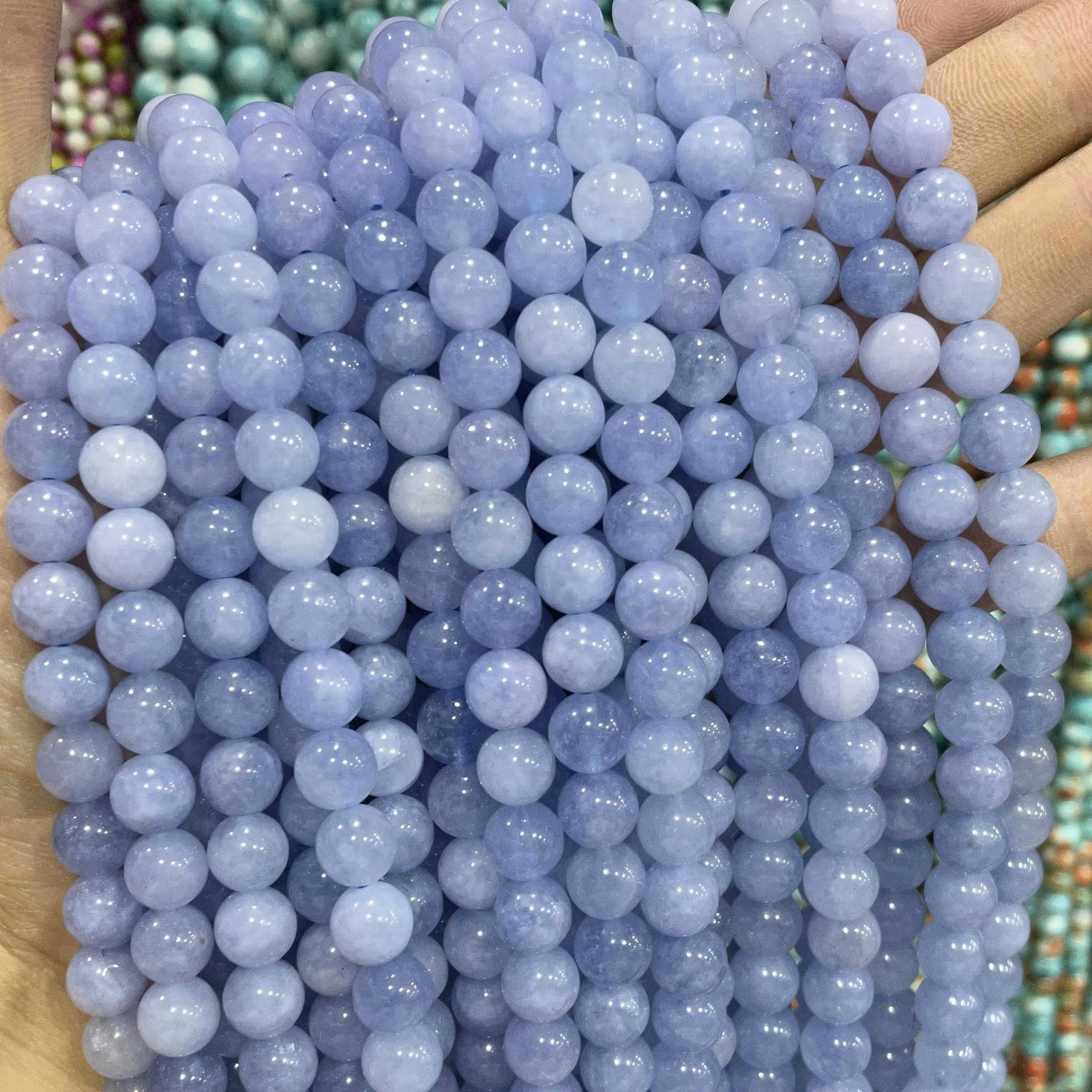 Natural Stone Blue Aquamarine Faceted Rondelle Square Irregular Round Space Beads For Jewelry Making Diy Bracelet Necklace