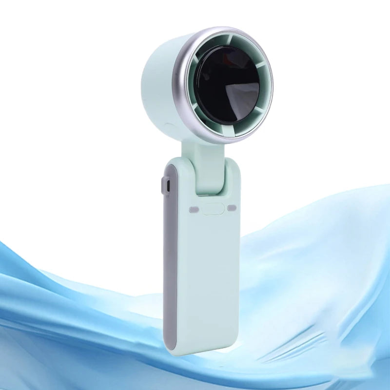 Handheld Fan Portable Foldable USB Rechargeable, Ultra Quiet 5-speed Adjustable Ideal for Outdoor Activities, Travel, and Beac