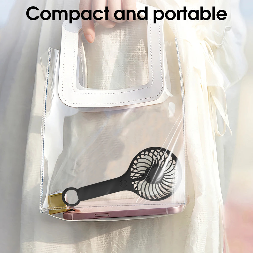 Handheld Fan Portable Fan Unisex USB-Rechargeable 1200mAh Mini Fan 3-Speed Settings Ideal for Home Office Outdoor and Travel