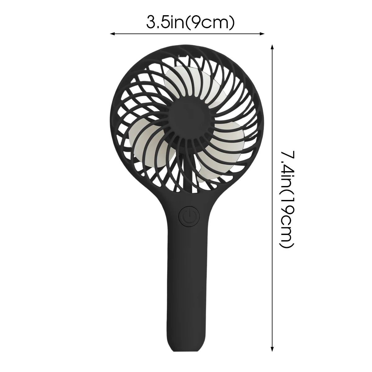 Handheld Fan Portable Fan Unisex USB-Rechargeable 1200mAh Mini Fan 3-Speed Settings Ideal for Home Office Outdoor and Travel