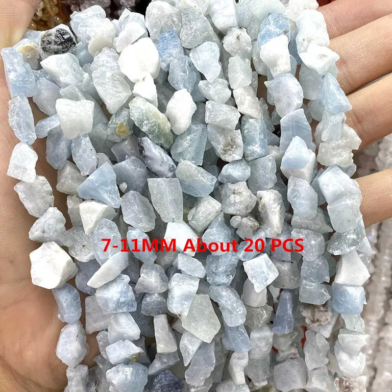 Natural Stone Blue Aquamarine Faceted Rondelle Square Irregular Round Space Beads For Jewelry Making Diy Bracelet Necklace